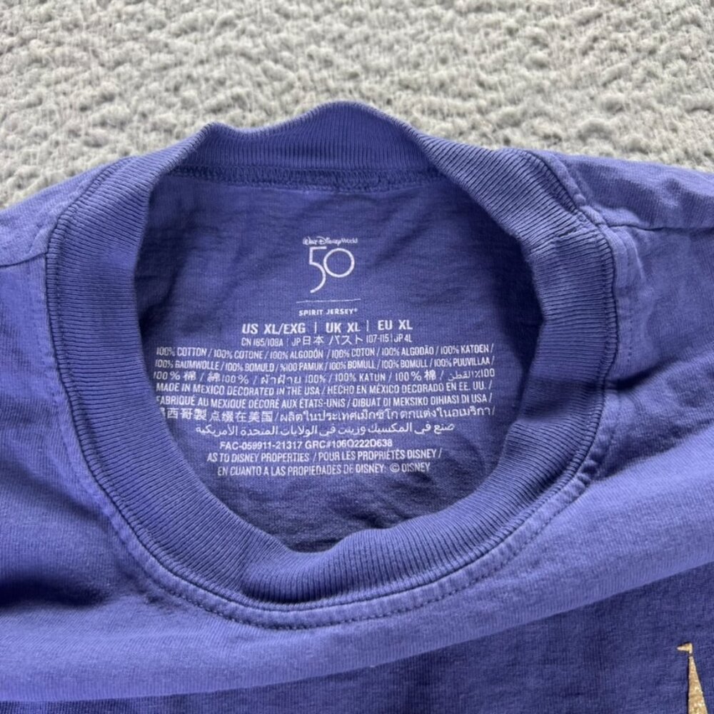 Disney Spirit Jersey Adult XL Purple Walt Disney Wolrd 50th Anniversary Castle - Picture 5 of 10